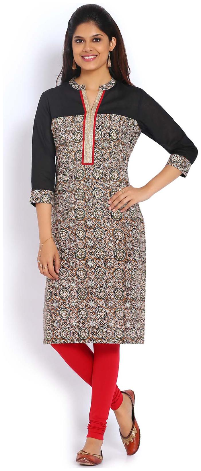 

Soch Women Black Solid Straight Kurti