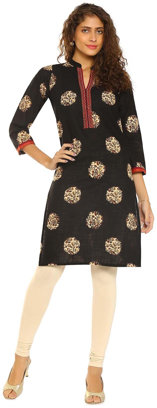 

Soch Women Black Printed Regular Kurti