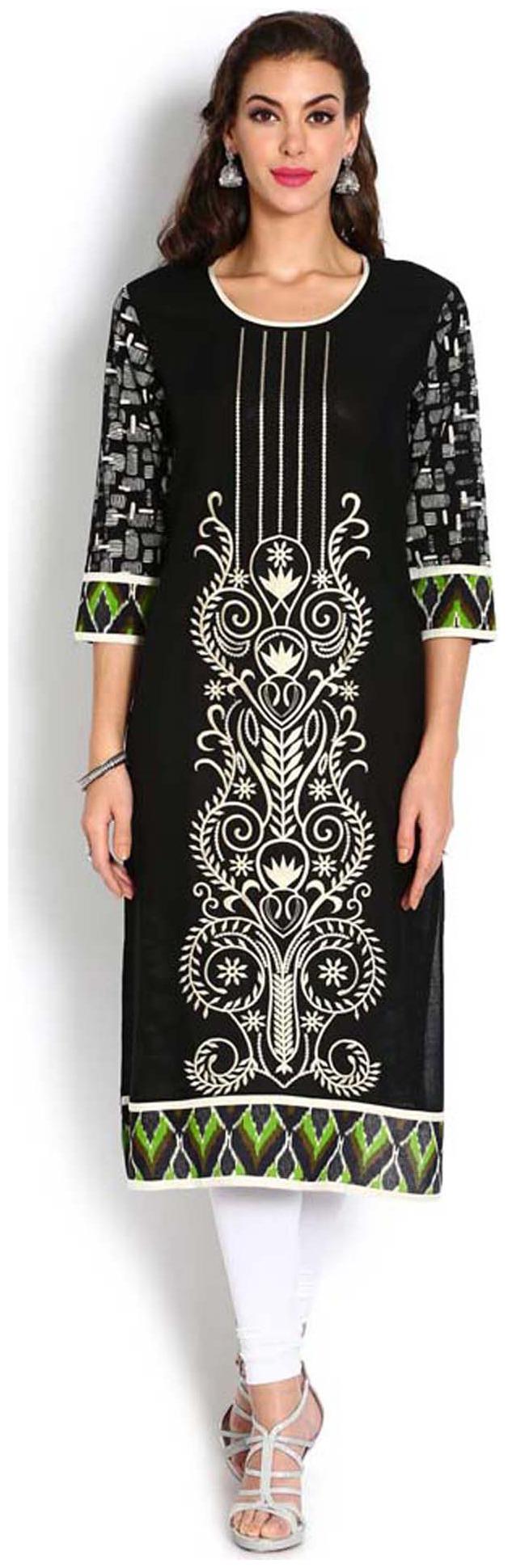 

Soch Black Rayon Kurti