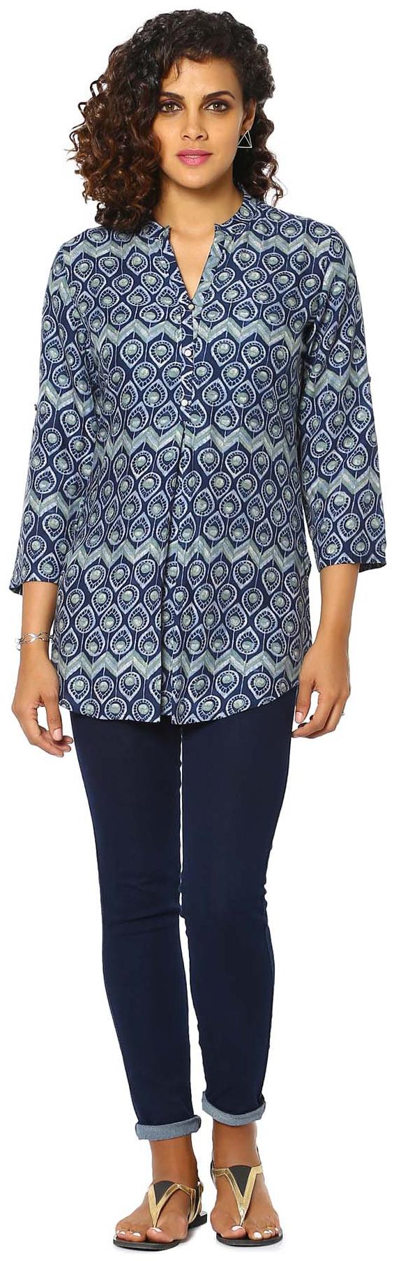 

Soch Women Printed Regular tunic - Blue