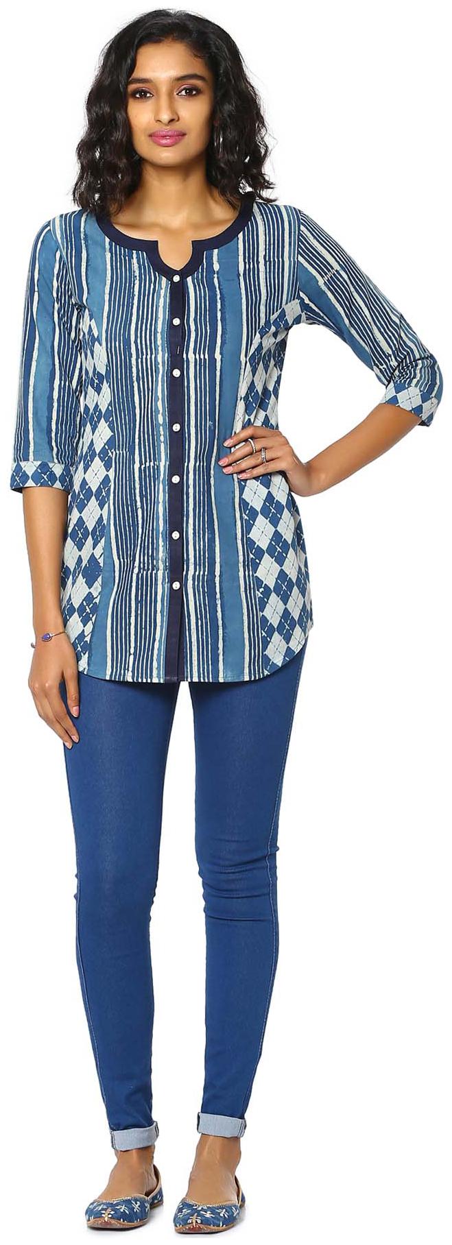 

Soch Women Printed Regular tunic - Blue