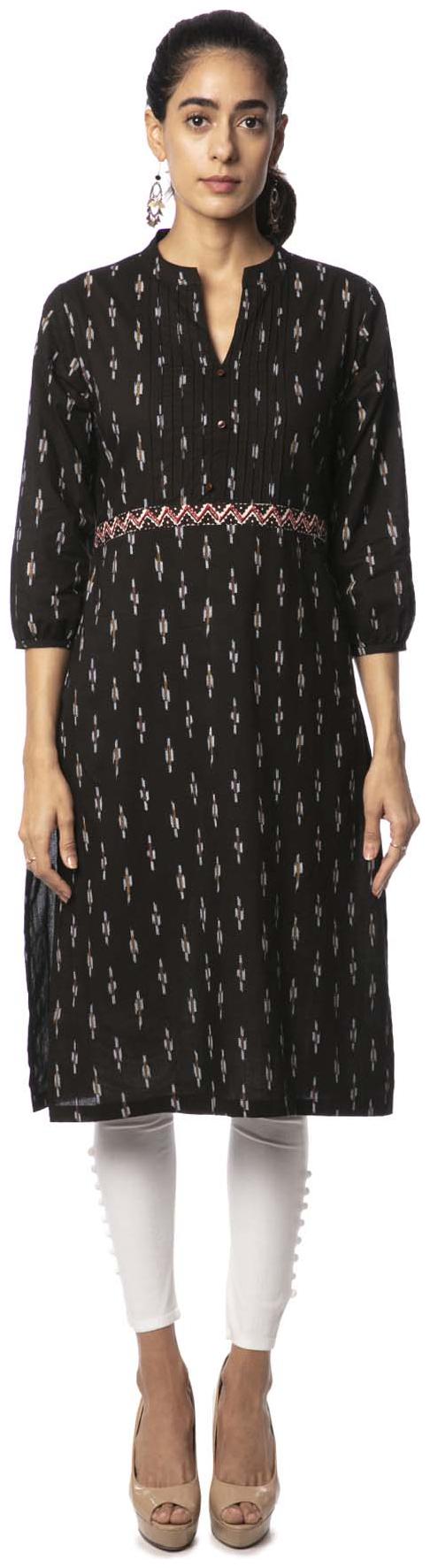 

Soch Women Black Printed Straight Kurti