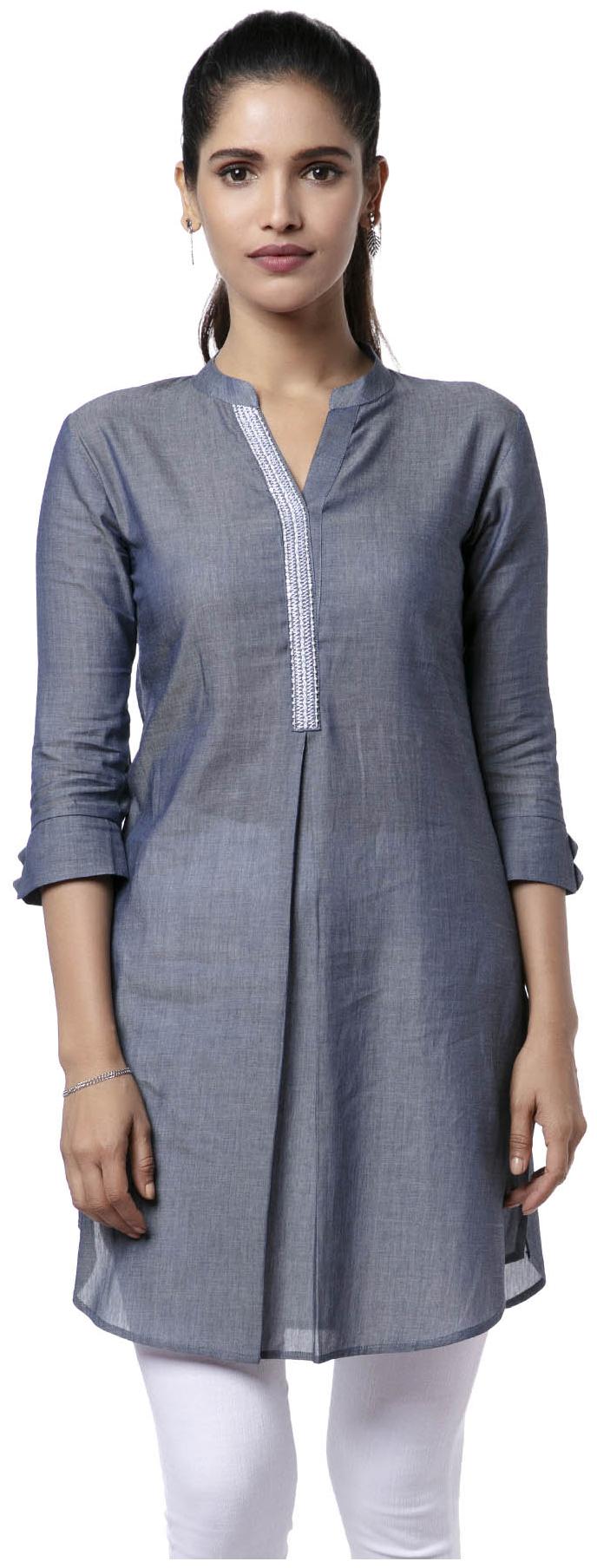 

Soch Women Solid Regular tunic - Grey