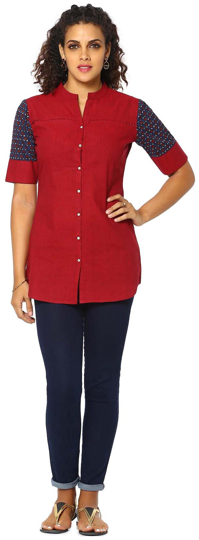

Soch Women Printed Regular tunic - Maroon