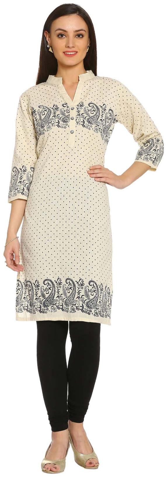 

Soch Cream Printed Kurti