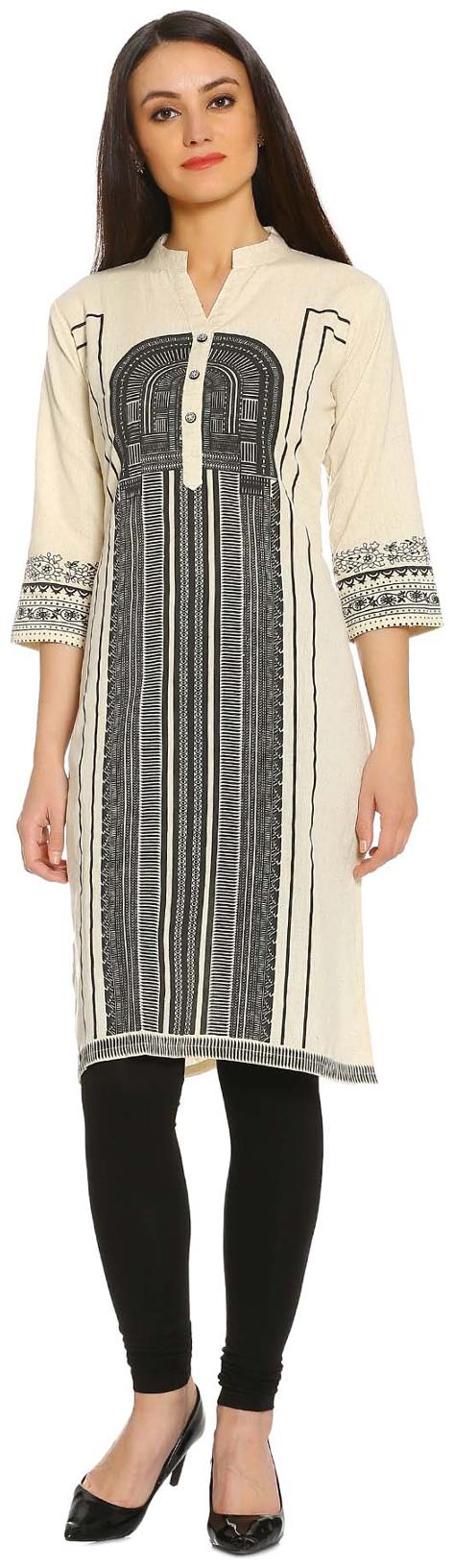 

Soch Cream Printed Kurti
