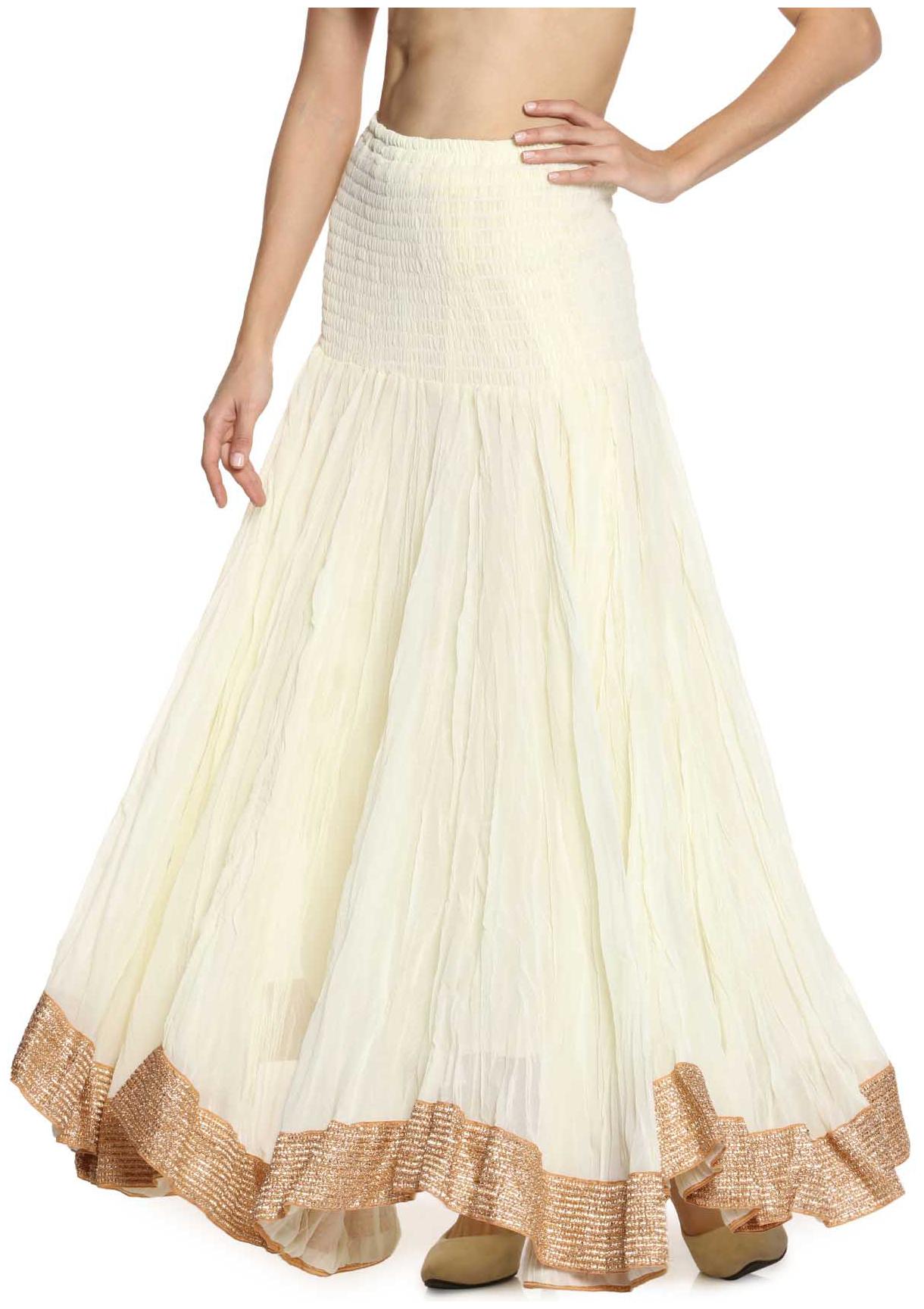 

Soch Solid Straight skirt Maxi Skirt - Cream