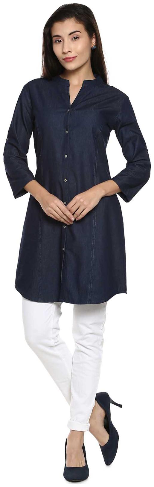 

Soch Women Solid Regular tunic - Blue