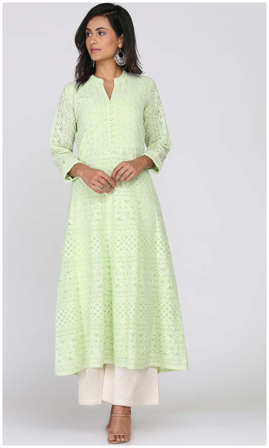 

Soch Women Green Embroidered Anarkali Kurti