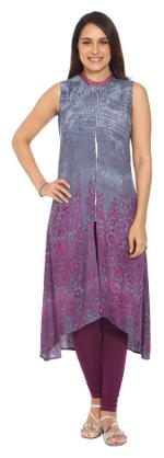 

Soch Women Grey Printed Straight Kurta