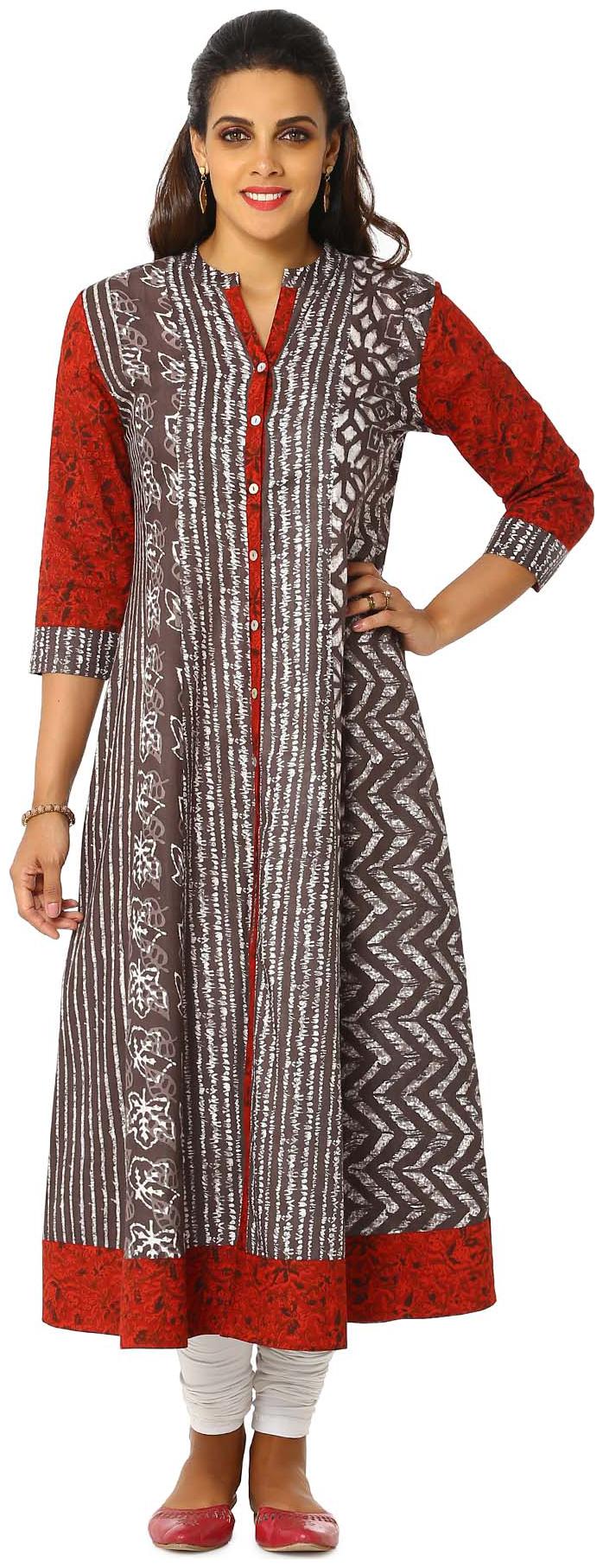 

Soch Grey Printed Kurti
