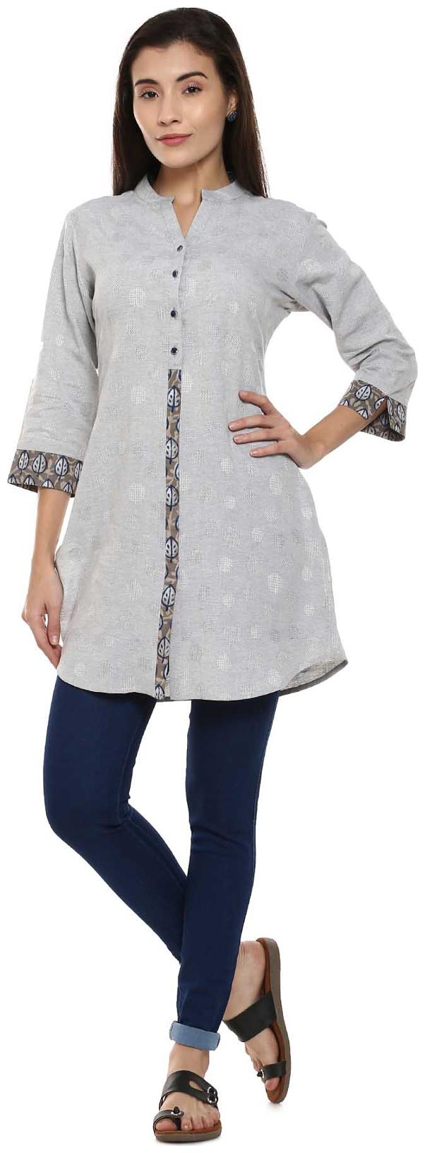 

Soch Women Solid Regular tunic - Grey