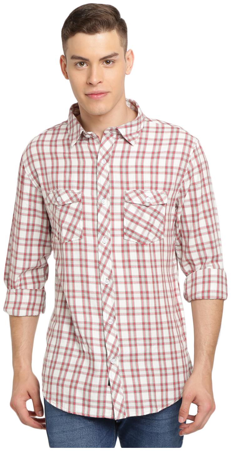 

Soch Men Pink Checked Slim Fit Casual Shirt
