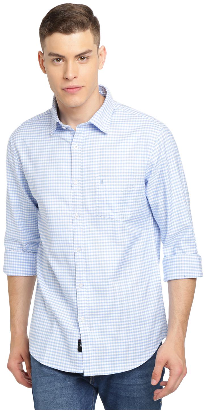 

Soch Men Blue Checked Slim Fit Casual Shirt