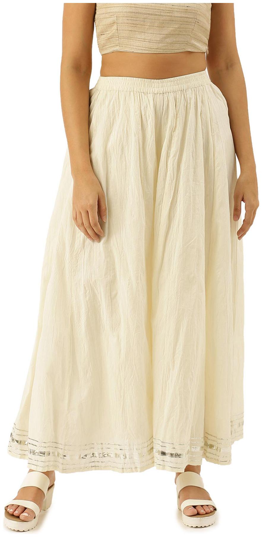 

Soch Cream Solid Straight Palazzo