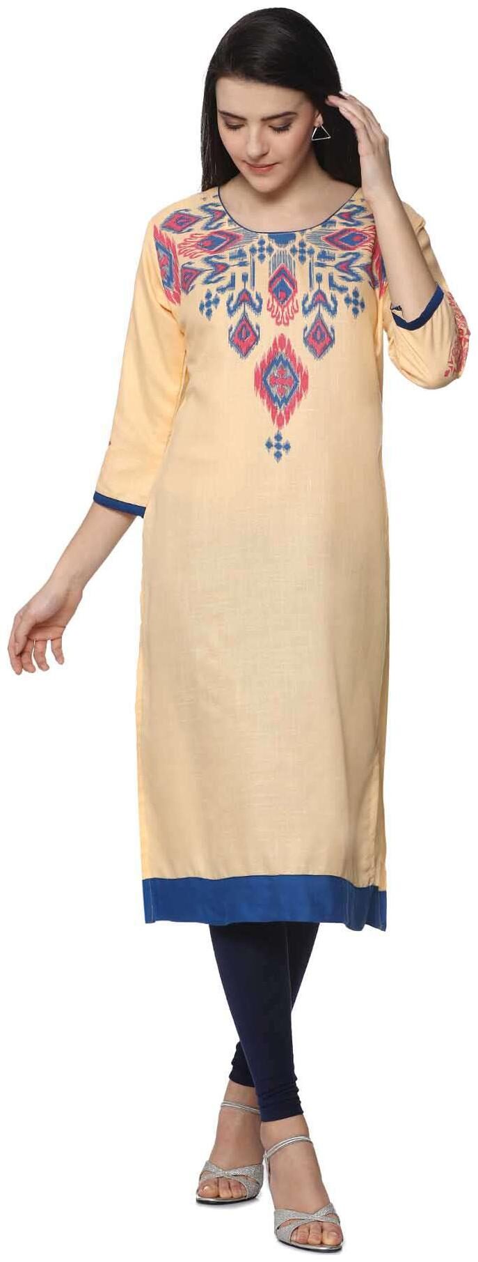 

Soch Women Red Printed Straight Kurta