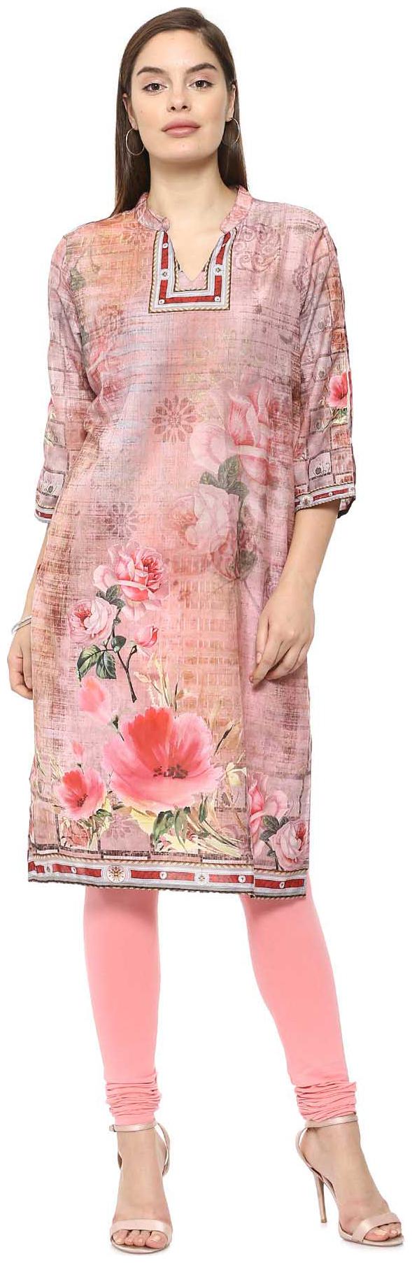 

Soch Women Red Printed Straight Kurti