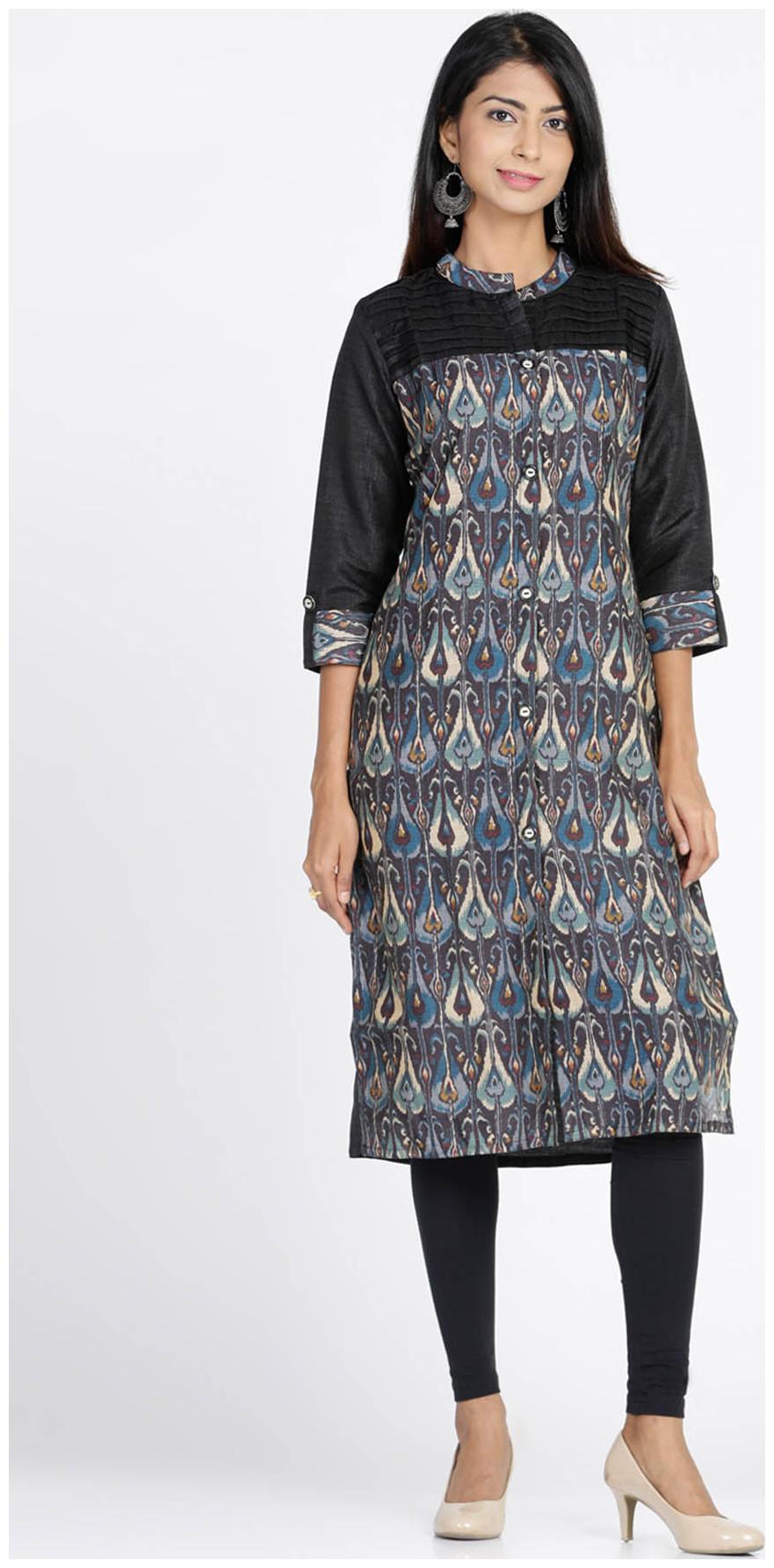 

Soch Women Black Printed Straight Kurti