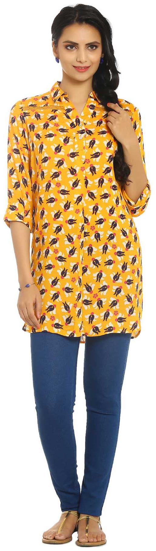 

Soch Women Floral Regular tunic - Yellow