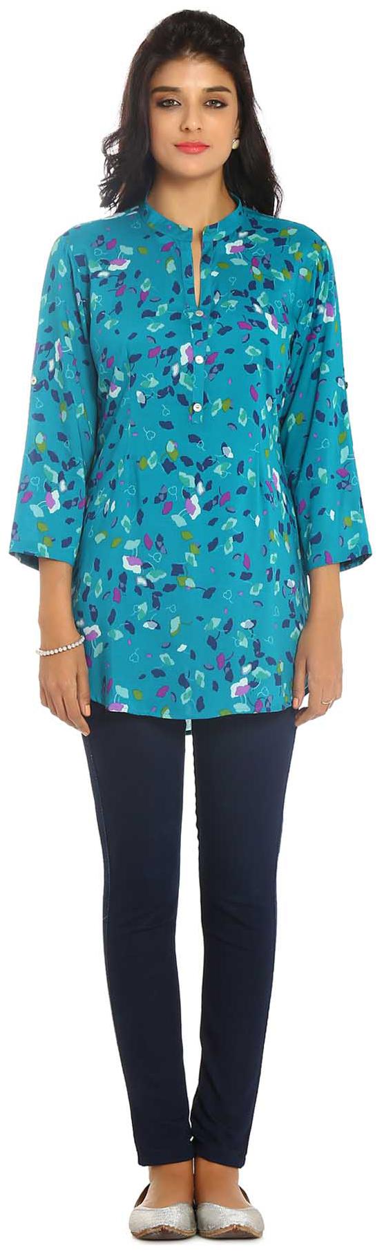 

Soch Women Printed Regular tunic - Blue