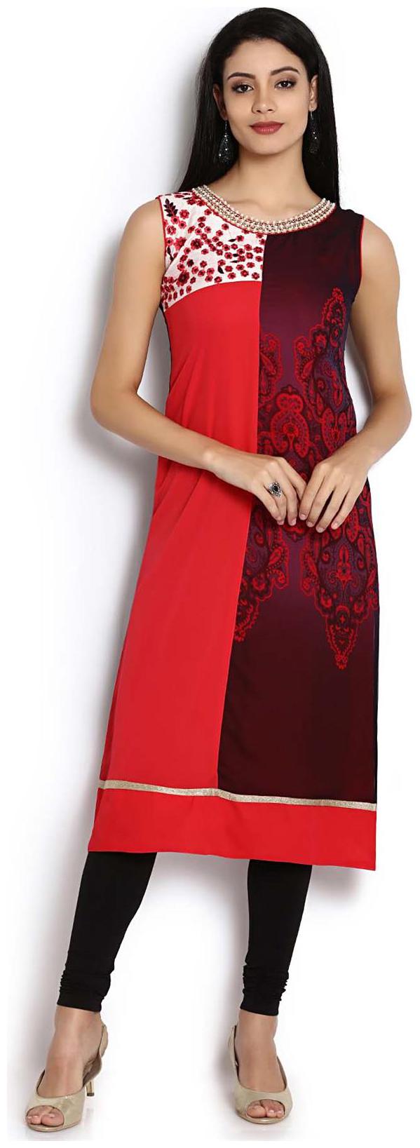 

Soch Red Embroidery Kurti