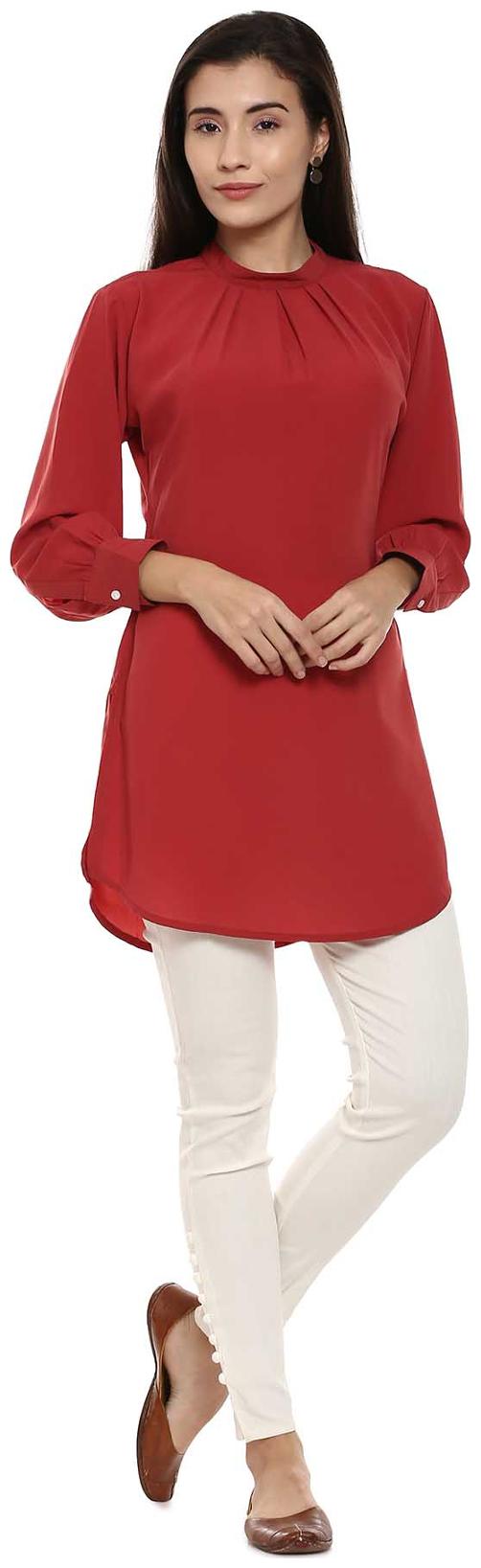 

Soch Women Solid Regular tunic - Red