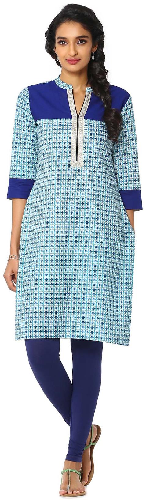 

Soch Royal Blue Printed Kurti