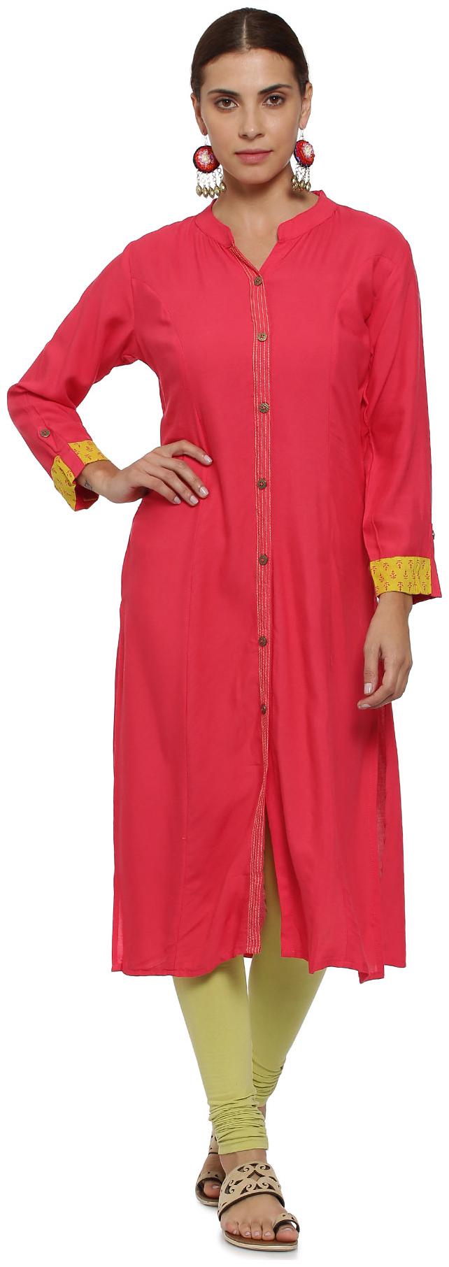 

Soch Women Red Solid Straight Kurti