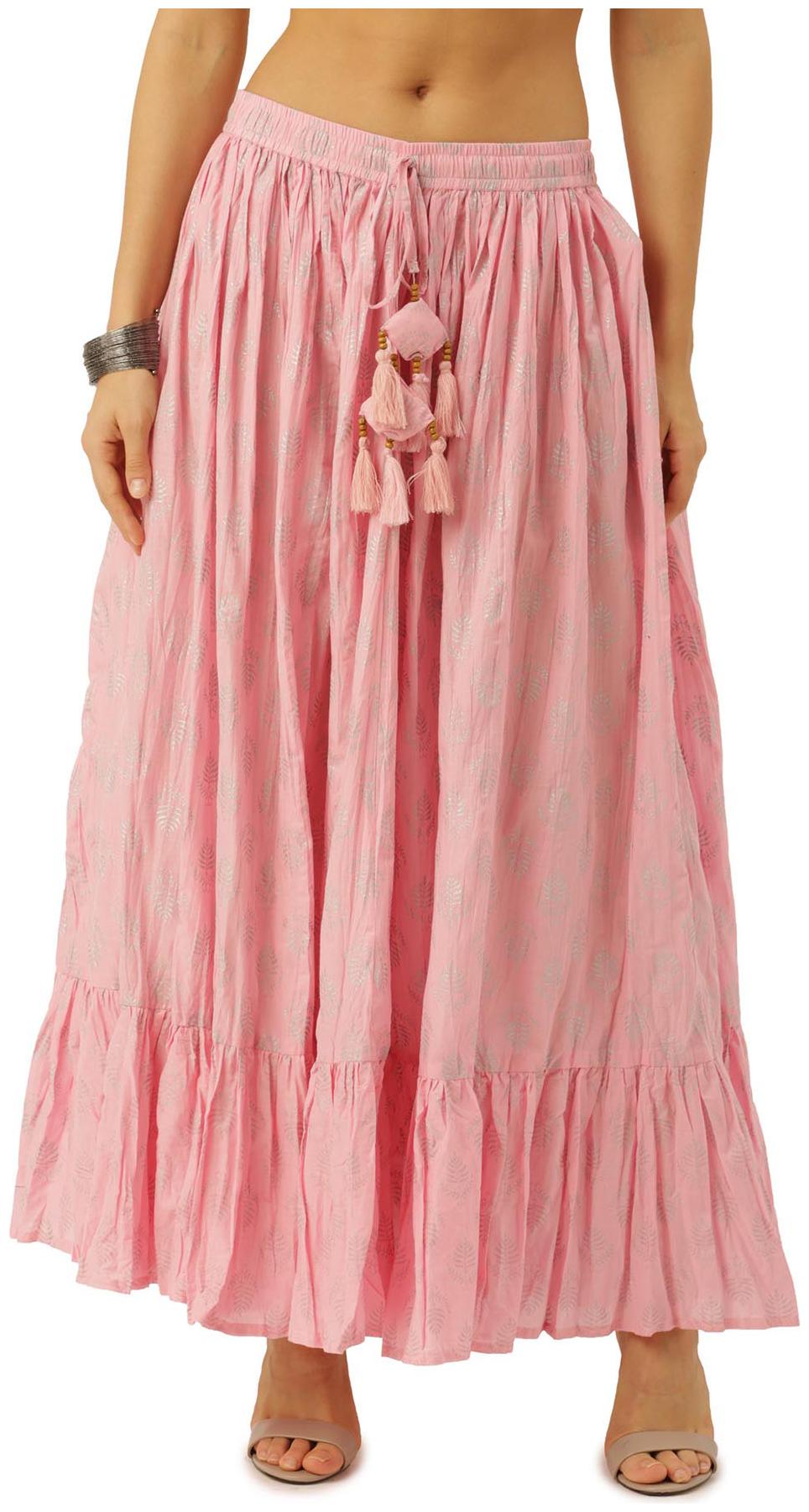 

Soch Printed Straight skirt Maxi Skirt - Pink