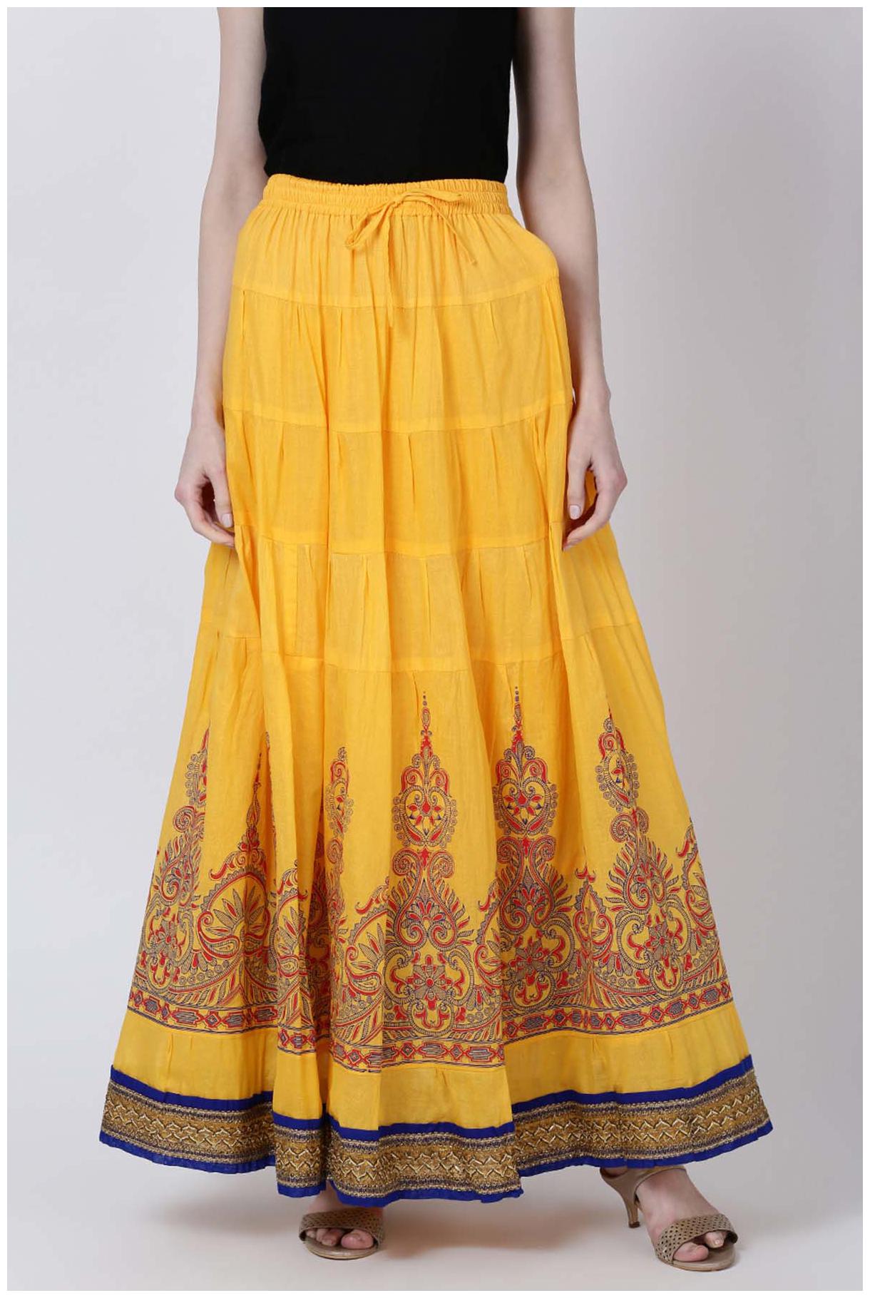 

Soch Printed Straight skirt Maxi Skirt - Yellow