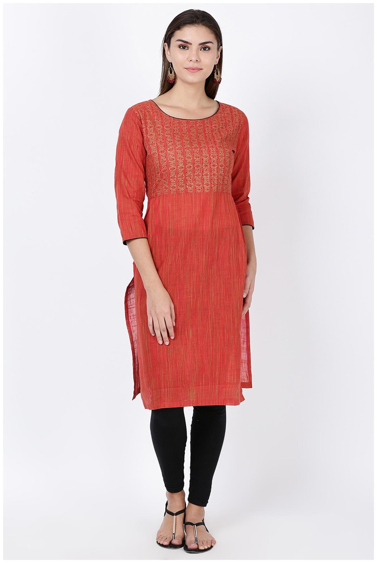 

Soch Women Cream Printed Straight Kurta