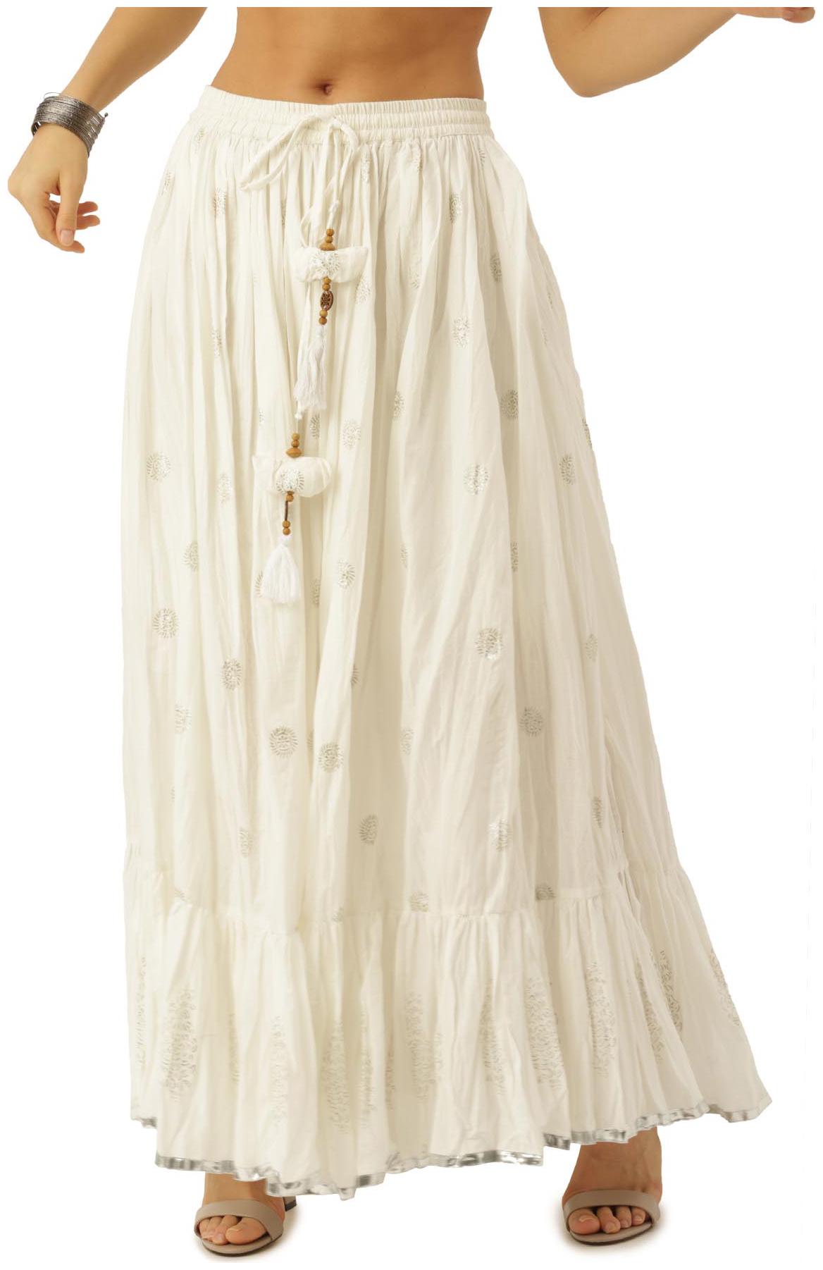 

Soch Printed Straight skirt Maxi Skirt - White