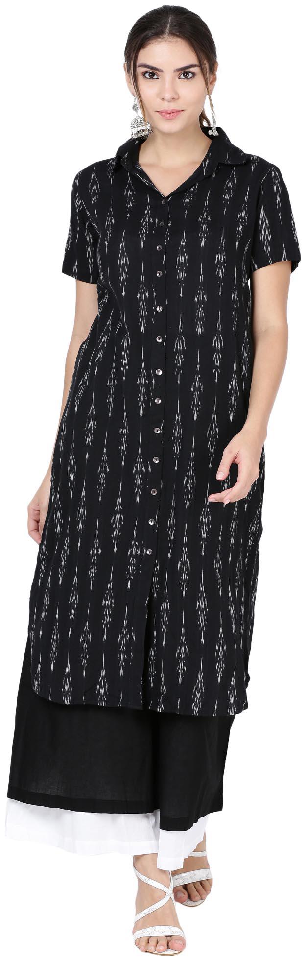 

Soch Women Black Printed Regular Kurti With Palazzo