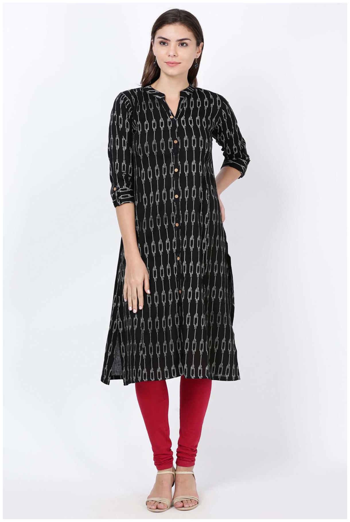 

Soch Women Cotton Blend Kurti Black