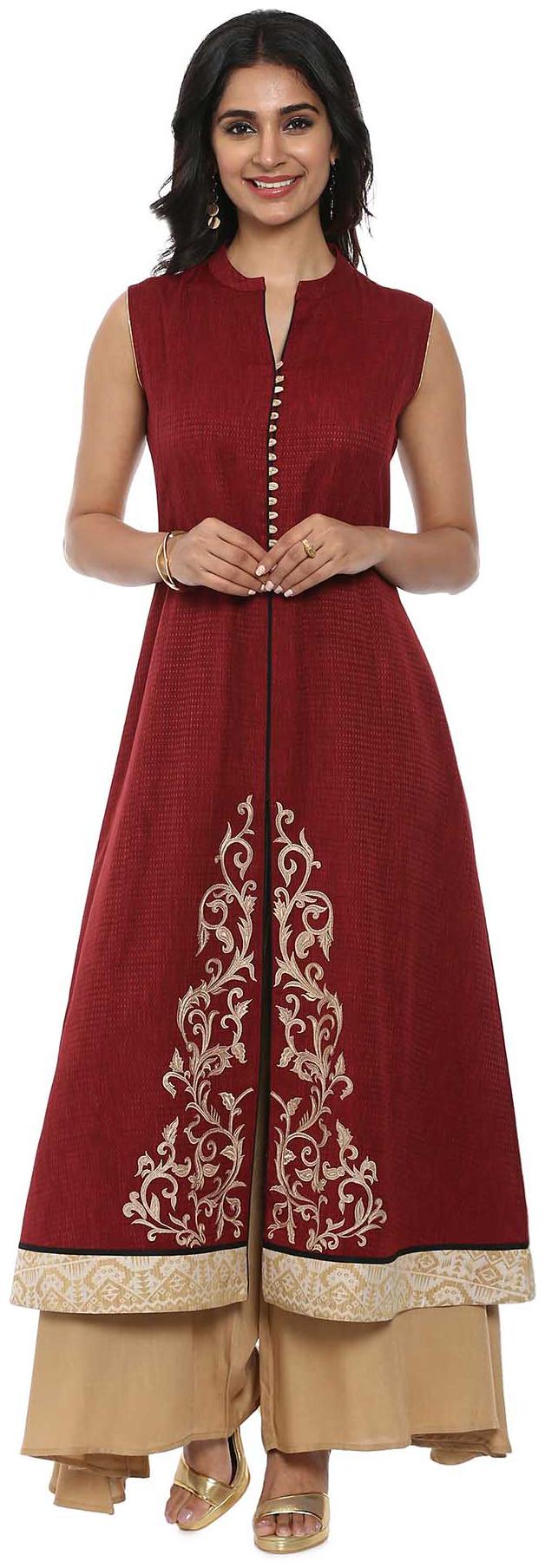 

Soch Women Cotton Kurti Maroon
