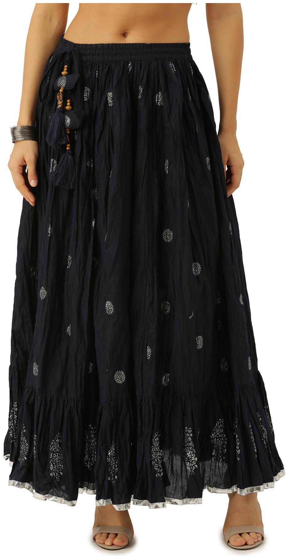 

Soch Printed Straight skirt Maxi Skirt - Black