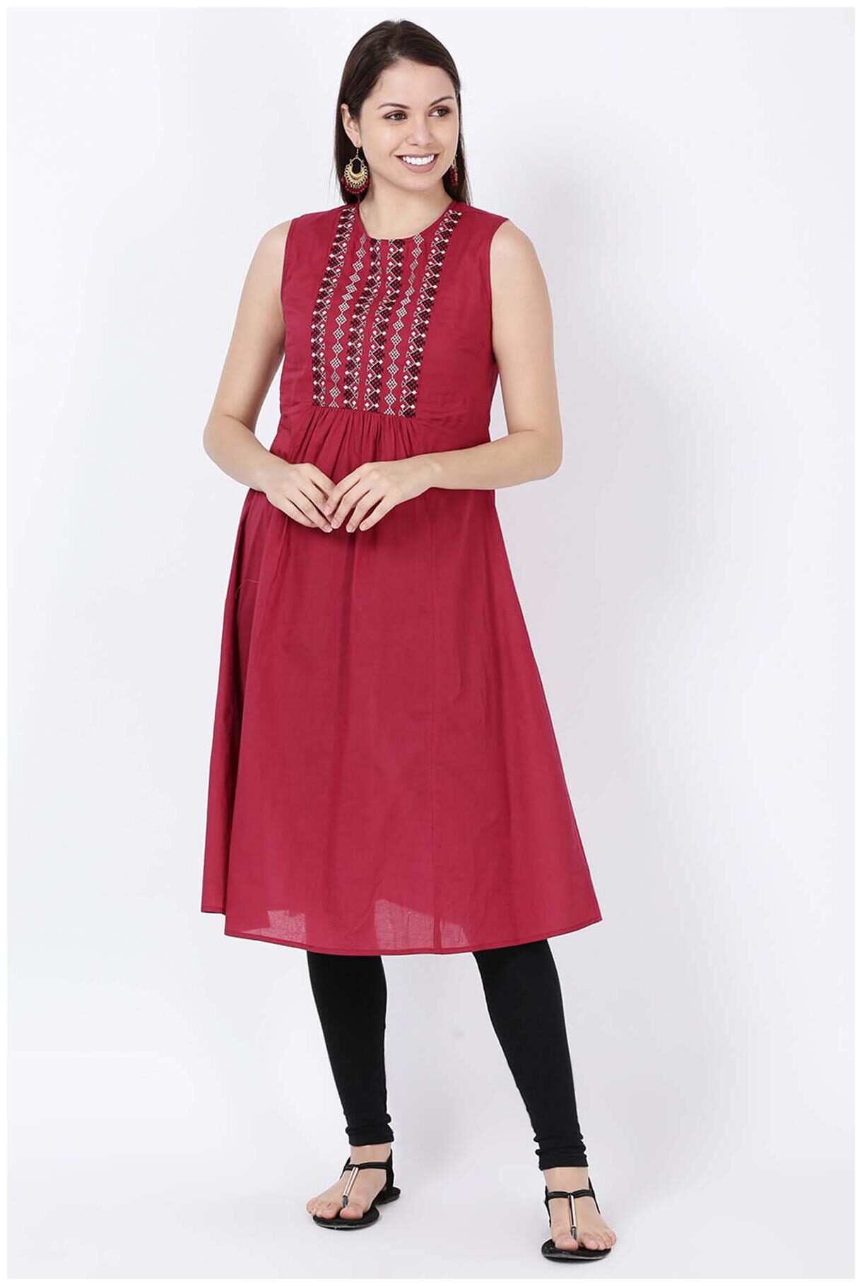 

Soch Women Cotton Kurti Red