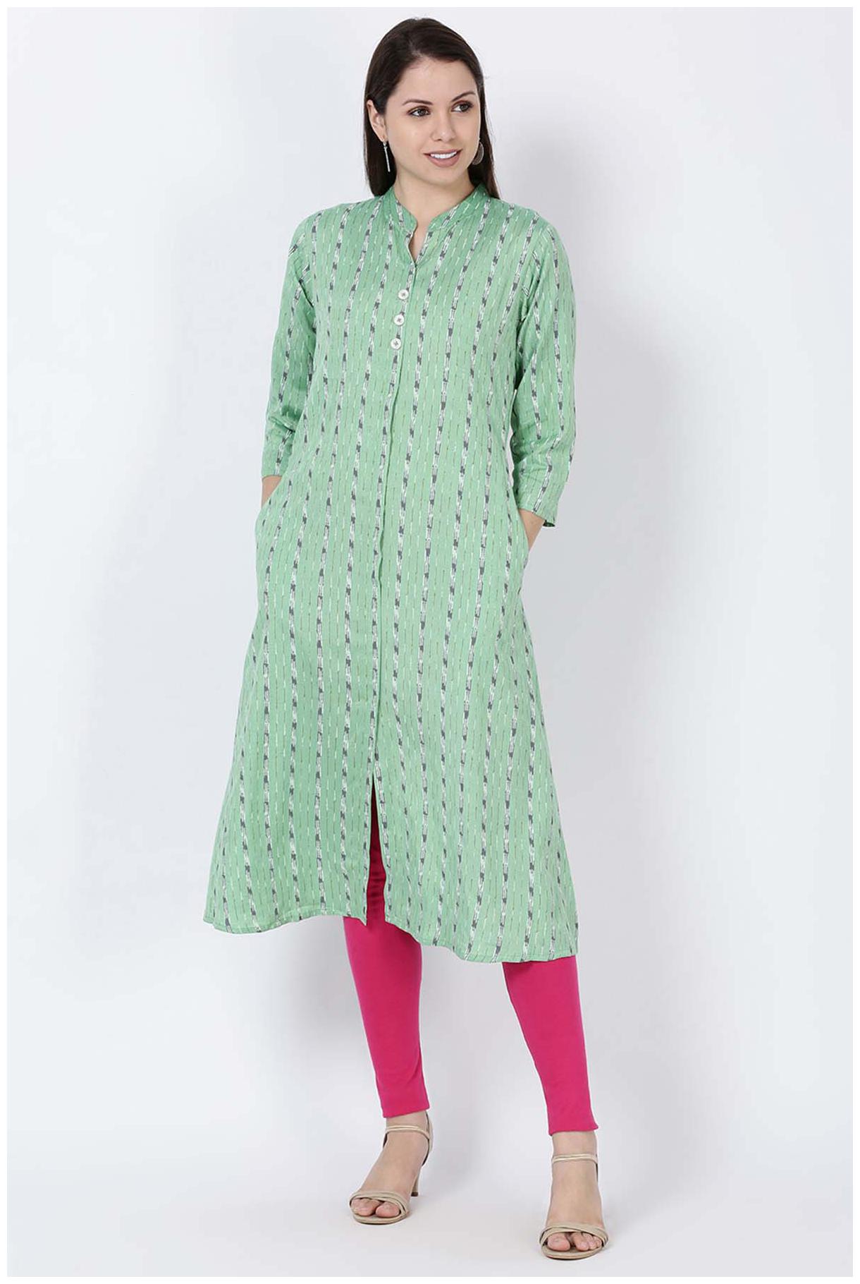 

Soch Women Cotton Kurti Green