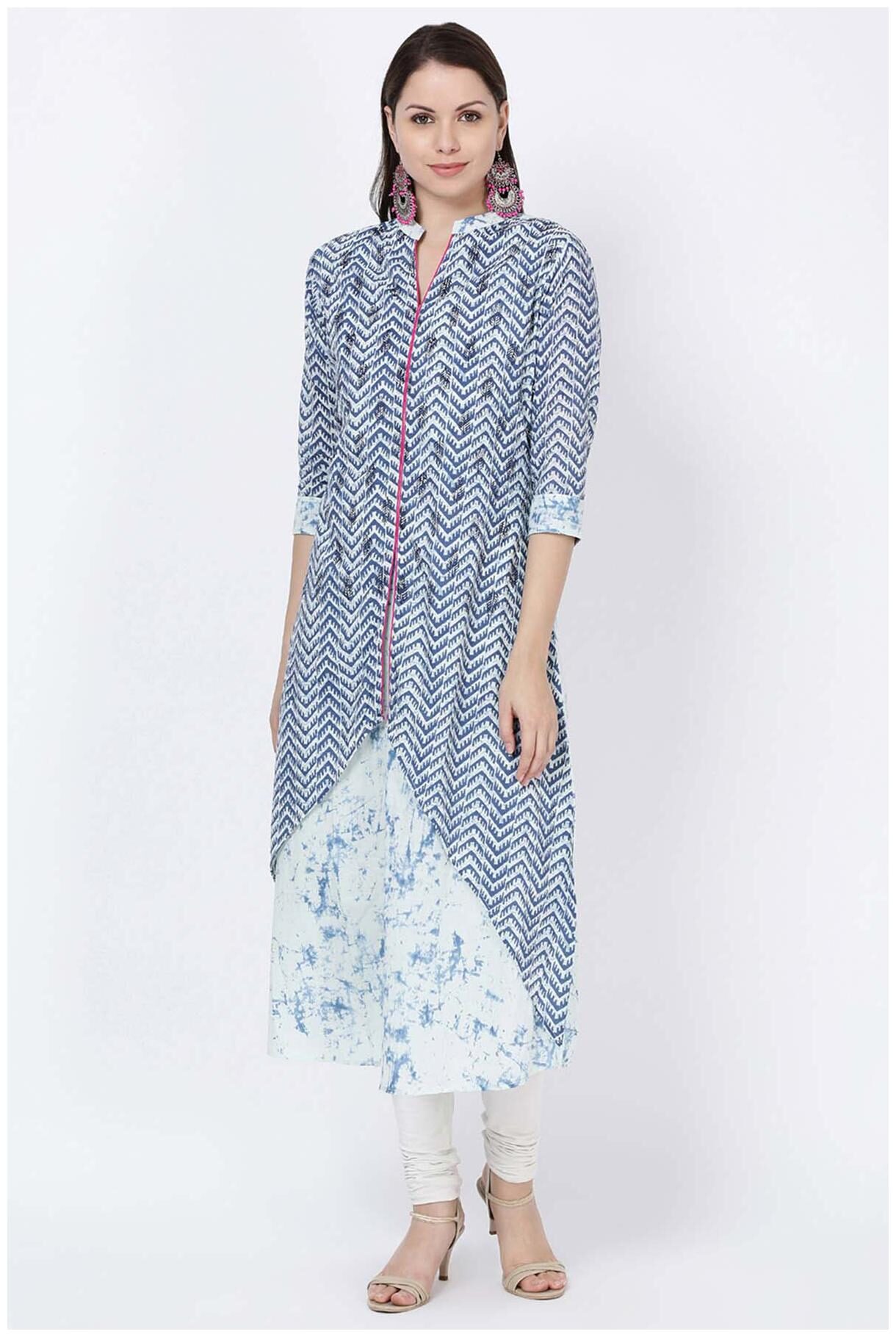 

Soch Women Blue Embroidered Anarkali Kurta