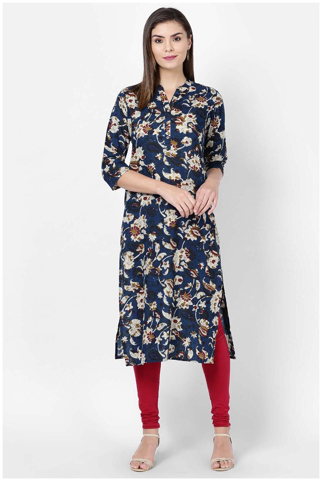 

Soch Women Blue Floral Anarkali Kurta
