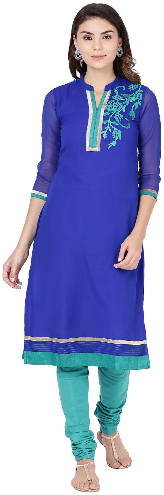 

Soch Women Georgette Kurti Blue