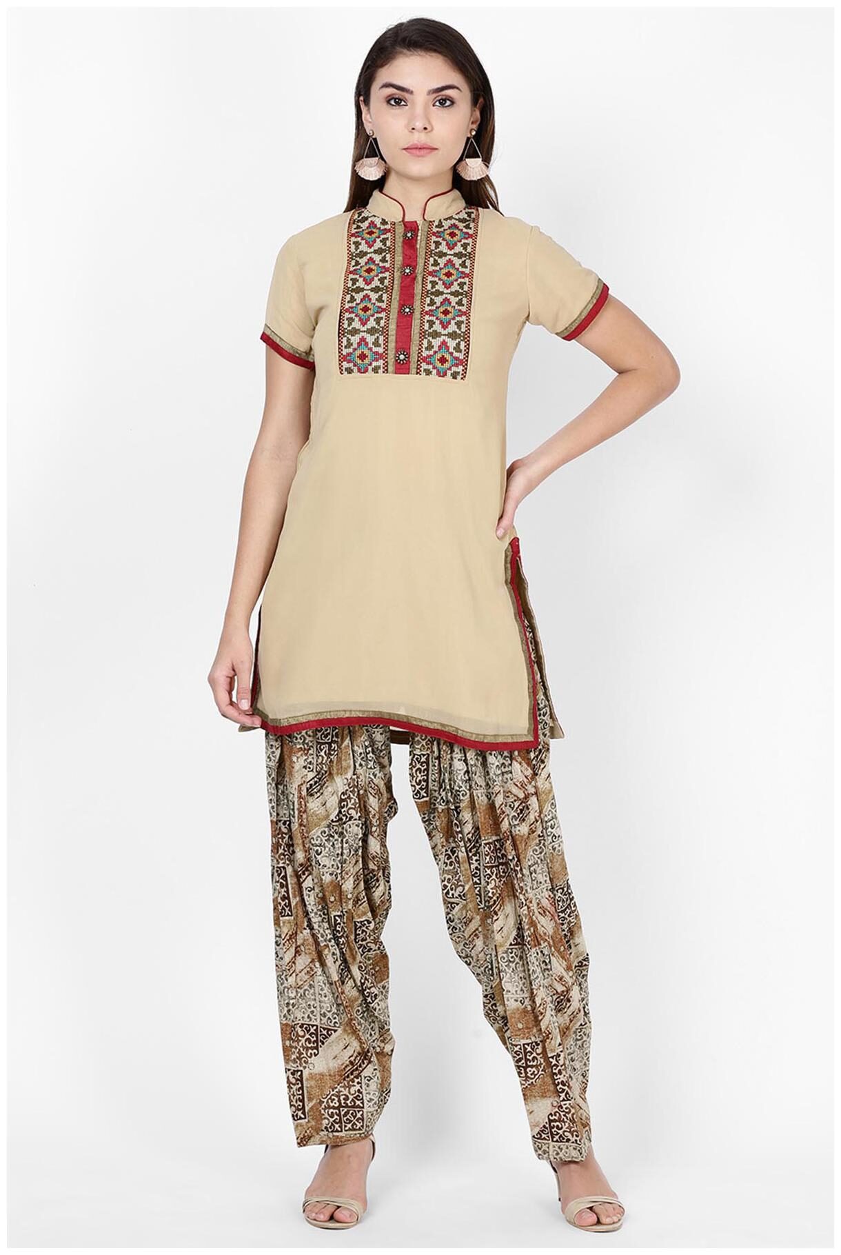

Soch Women Georgette Kurti Beige