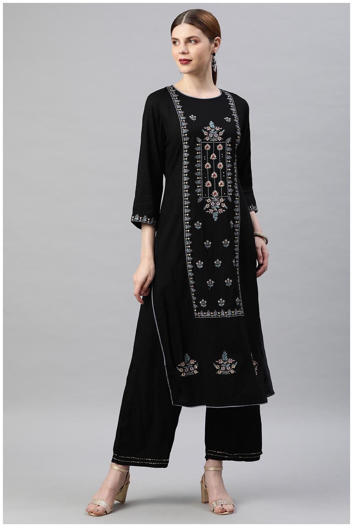

Soch Women Polyester Kurti Black