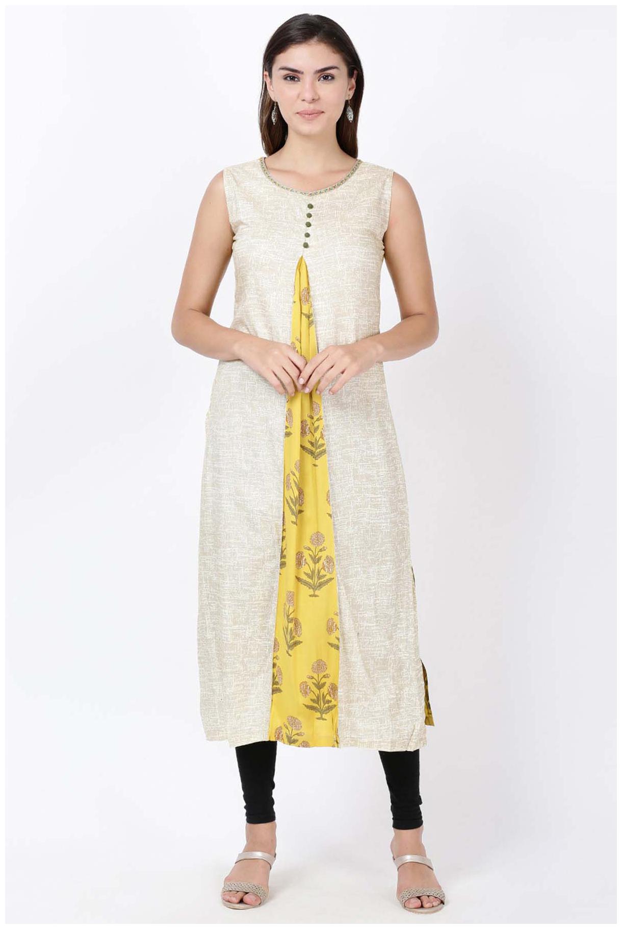 

Soch Women Beige Printed Anarkali Kurta