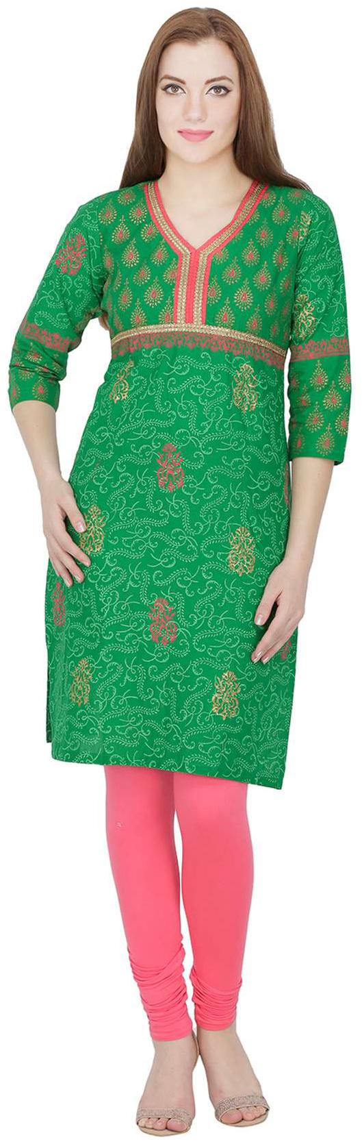 

Sohniye Green Cotton Kurti