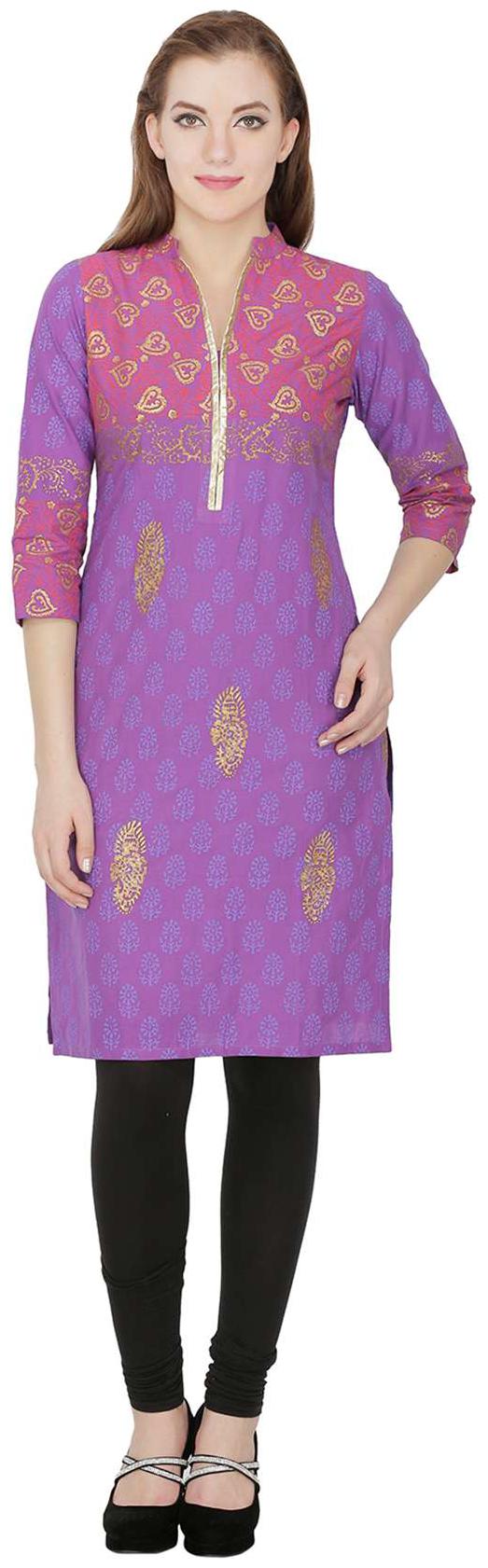 

Sohniye Purple Cotton Kurti