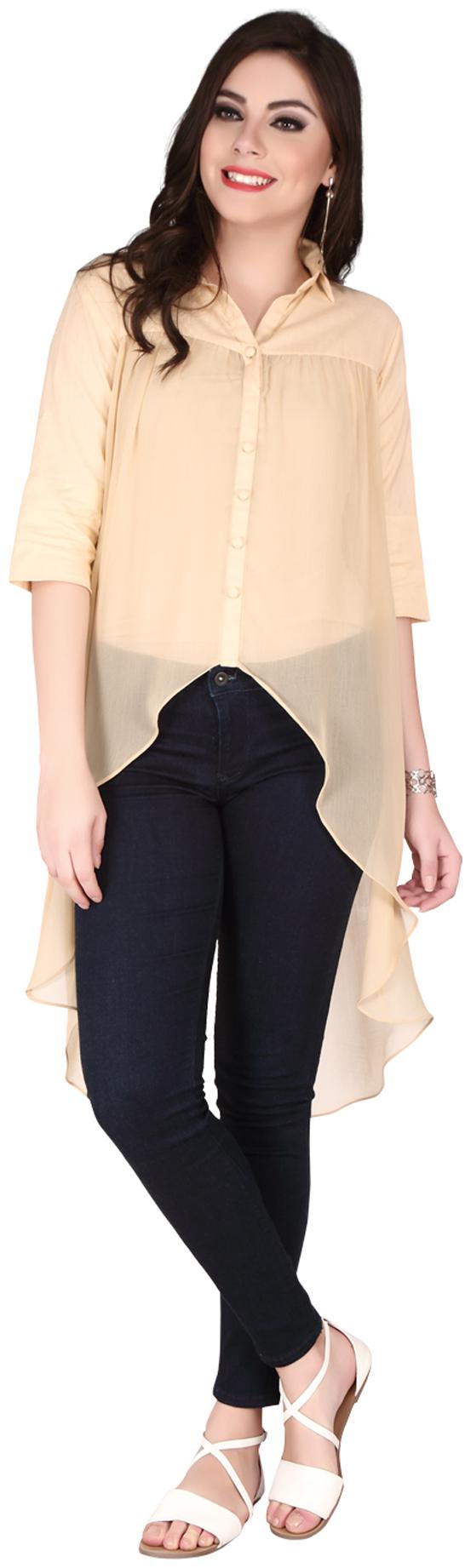 

SOIE Beige Linen Tunic