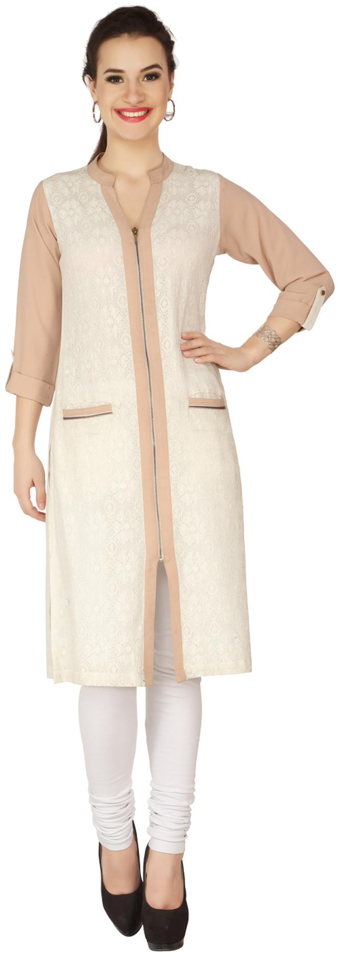 

SOIE Beige Polyester Top