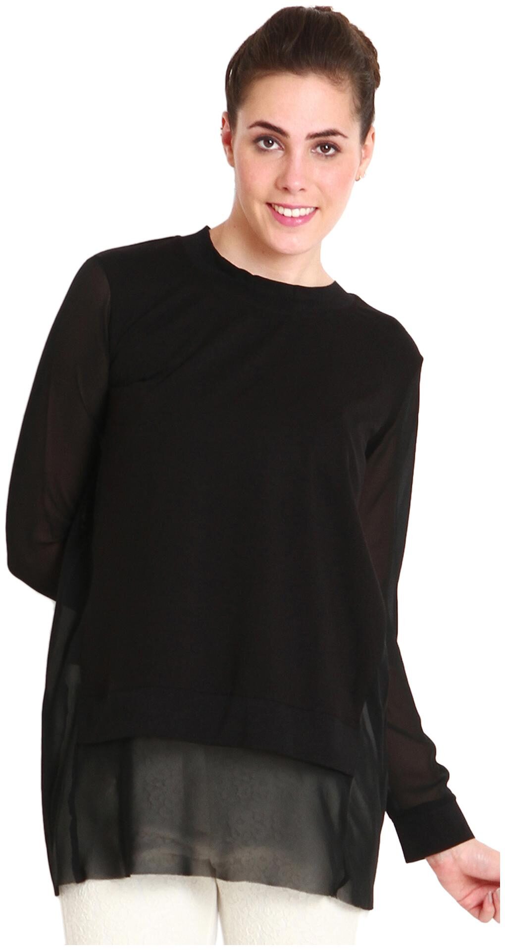 

Soie Women Solid Regular top - Black