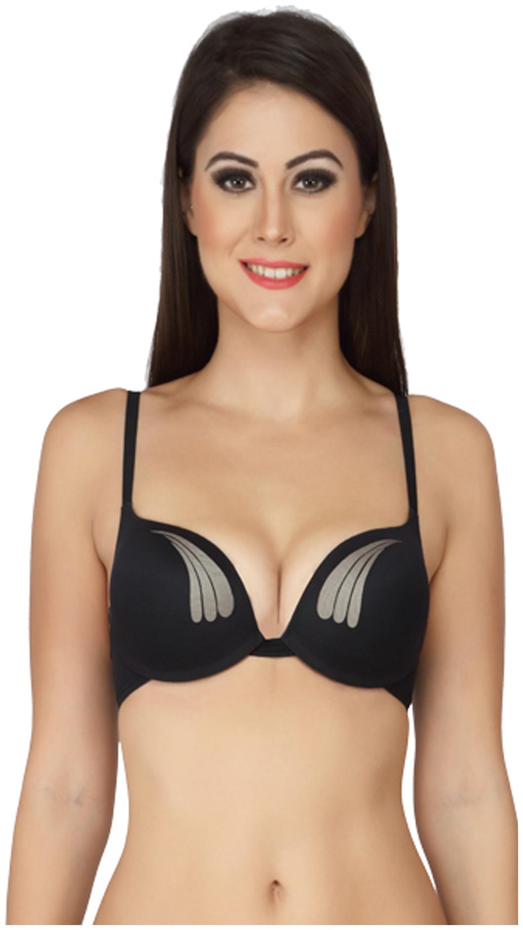 Buy soie Black Nylon Bra Online at Low Prices in India